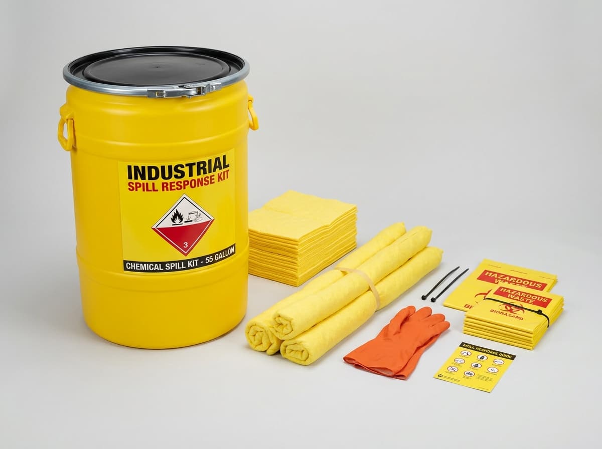 Industrial chemical spill response kit