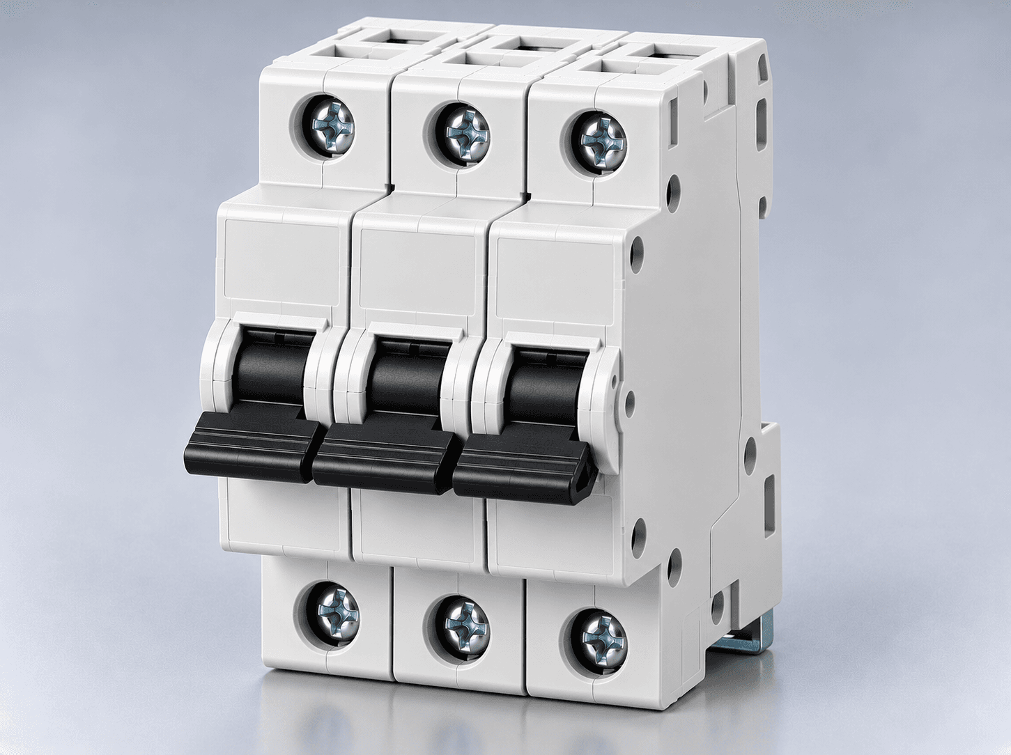 Three pole industrial DIN rail MCB circuit breaker